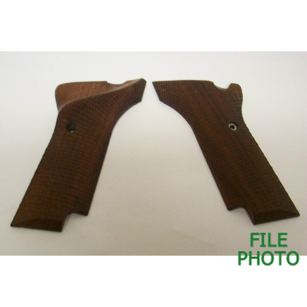 Grip Panels - Checkered - Walnut - Left Handed - Original