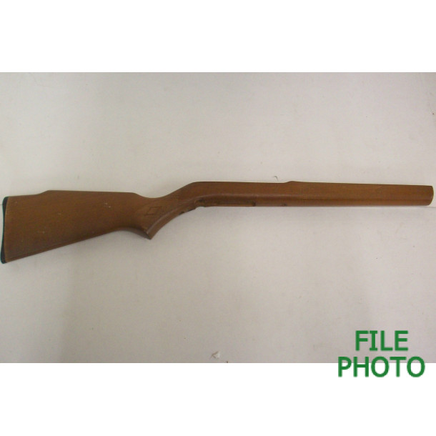 Stock w/ Butt Plate - 9th Variation - Checkered Hard Wood - w/ Bolt Release Hole - Original