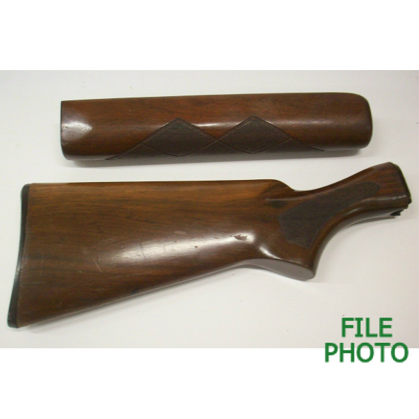 Stock Set Assembly - 16 Gauge - Walnut - Checkered - Original Stock Set Assembly - 16 Gauge - Walnut - Checkered - Original