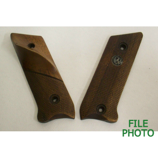 Grip Panels - 5th Variation - Checkered Walnut w/ Thumb Rest - Original Grip Panels - 5th Variation - Checkered Walnut w/ Thumb Rest - Original