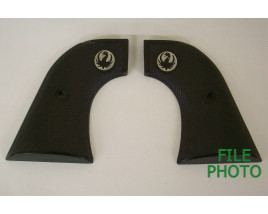 Grip Panels - 1st Variation - Hard Rubber w/ Black Phoenix Medallions - "XR3" - Original