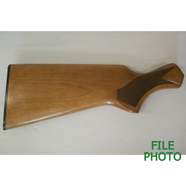 Butt Stock - Hard Wood - Checkered - 5th Pattern - w/ Butt Plate - Light Brown - Original Butt Stock - Hard Wood - Checkered - 5th Pattern - w/ Butt Plate - Light Brown - Original