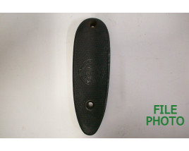 Butt Plate w/o Widow's Peak - Hard Rubber - Original Butt Plate w/o Widow's Peak - Hard Rubber - Original