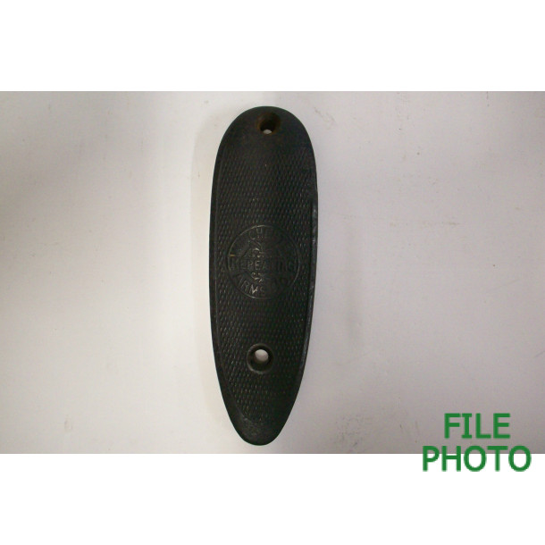Butt Plate w/o Widow's Peak - Hard Rubber - Original Butt Plate w/o Widow's Peak - Hard Rubber - Original