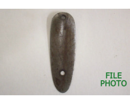 Butt Plate w/ Widow's Peak - Steel - Smooth - Original Butt Plate w/ Widow's Peak - Steel - Smooth - Original