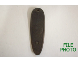 Butt Plate w/ Widow's Peak - Hard Rubber - Original Butt Plate w/ Widow's Peak - Hard Rubber - Original