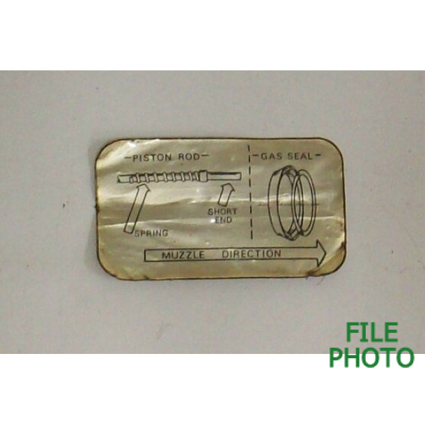 Piston Sleeve Adjusting Decal - Original Piston Sleeve Adjusting Decal - Original