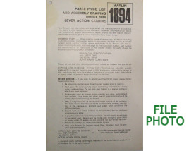 z- Parts Price List  - Bifold - 1974  - Original