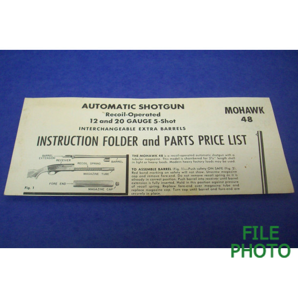 z- Instruction Folder & Parts List - Tri-fold - February 1971 - Original