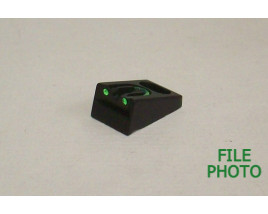 Rear Sight Open Blade Green Fiber Optic Aperture - for Late Variation Sight - by Williams Gun Sight Company