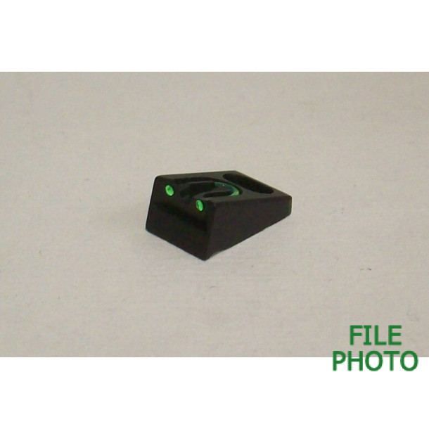 Rear Sight Open Blade Green Fiber Optic Aperture - for Late Variation Sight - by Williams Gun Sight Company