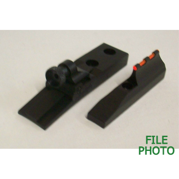 Receiver Peep Sight w/ Standard Aperture & Red Fiber Optic Ramp Front Sight - WGRS - by Williams Gun Sight Company