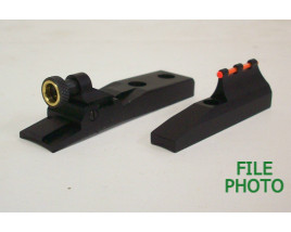 Receiver Peep Sight w/ Twilight Aperture & Red Fiber Optic Ramp Front Sight - WGRS Series - by Williams Gun Sight Company