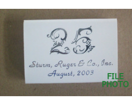 Sturm, Ruger & Co., Inc Matches - 25th Anniversary  
